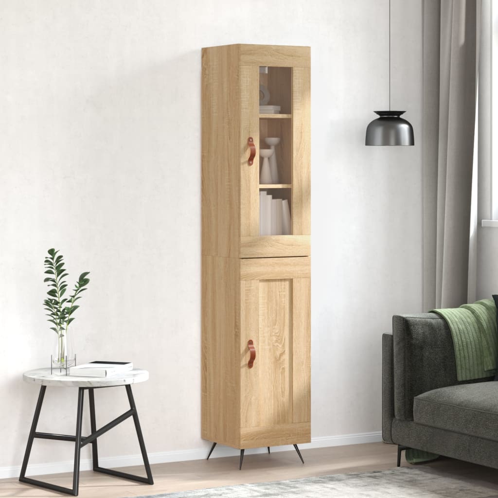 vidaXL Skříň highboard dub sonoma 34,5 x 34 x 180 cm kompozitní dřevo