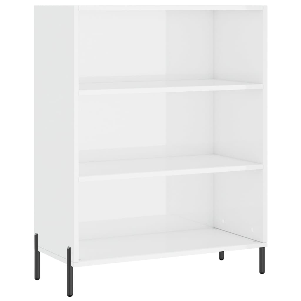 vidaXL Skříň highboard lesklá bílá 69,5 x 34 x 180 cm kompozitní dřevo