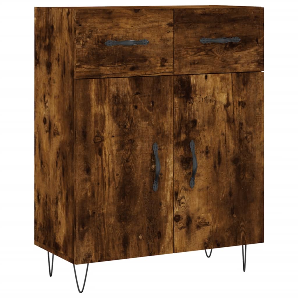 vidaXL Skříň highboard kouřový dub 69,5 x 34 x 180 cm kompozitní dřevo