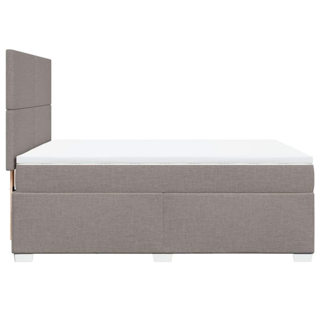 vidaXL Box spring postel s matrací taupe 160x200 cm textil