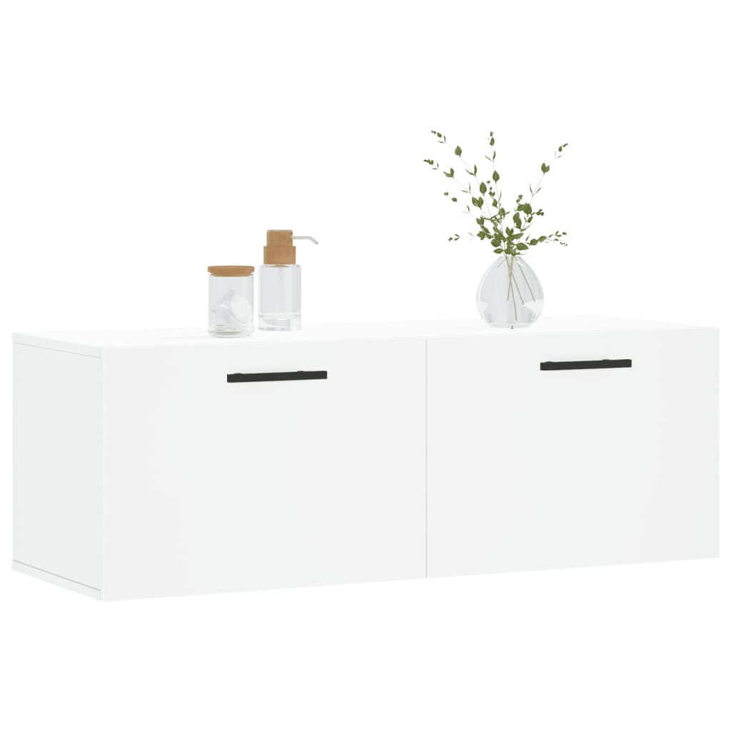 vidaXL Nástěnná skříňka bílá 100 x 36,5 x 35 cm kompozitní dřevo