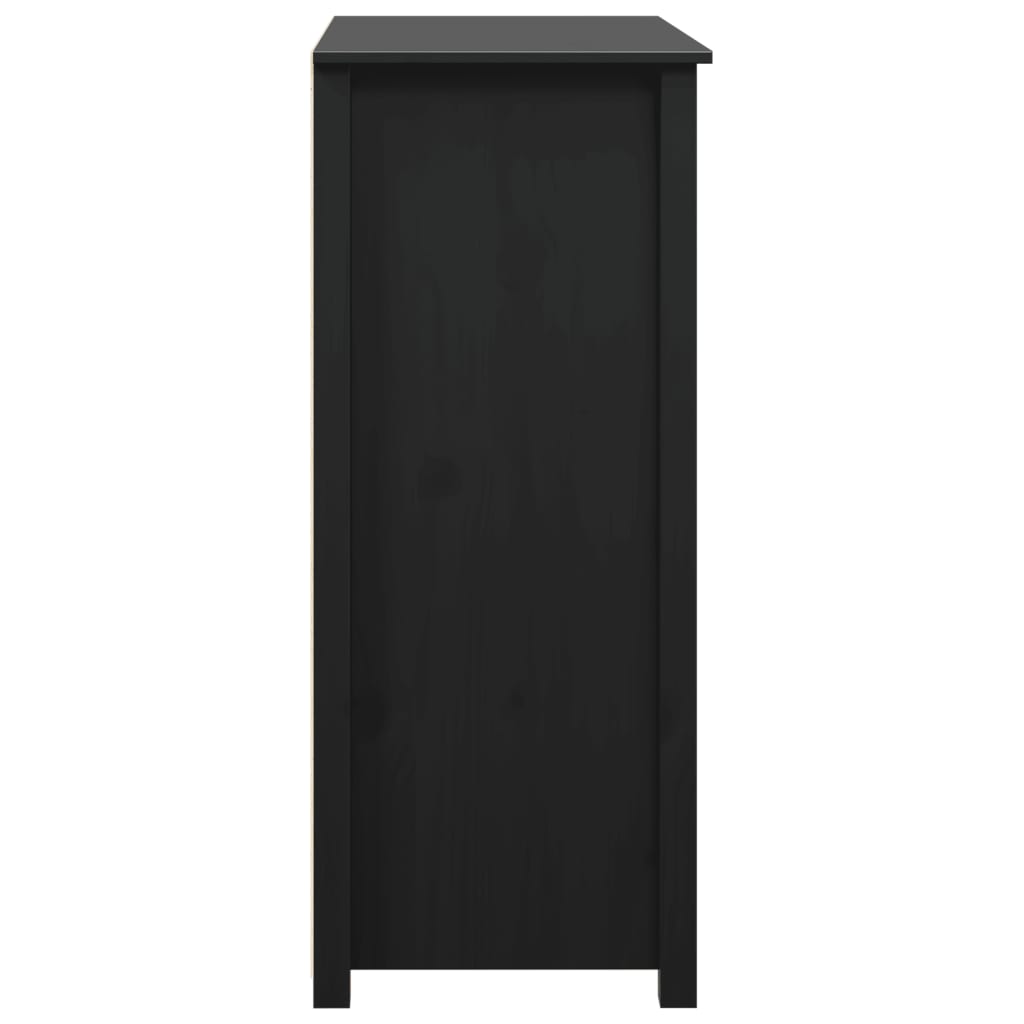 vidaXL Skříň highboard černá 83 x 41,5 x 100 cm masivní borové dřevo