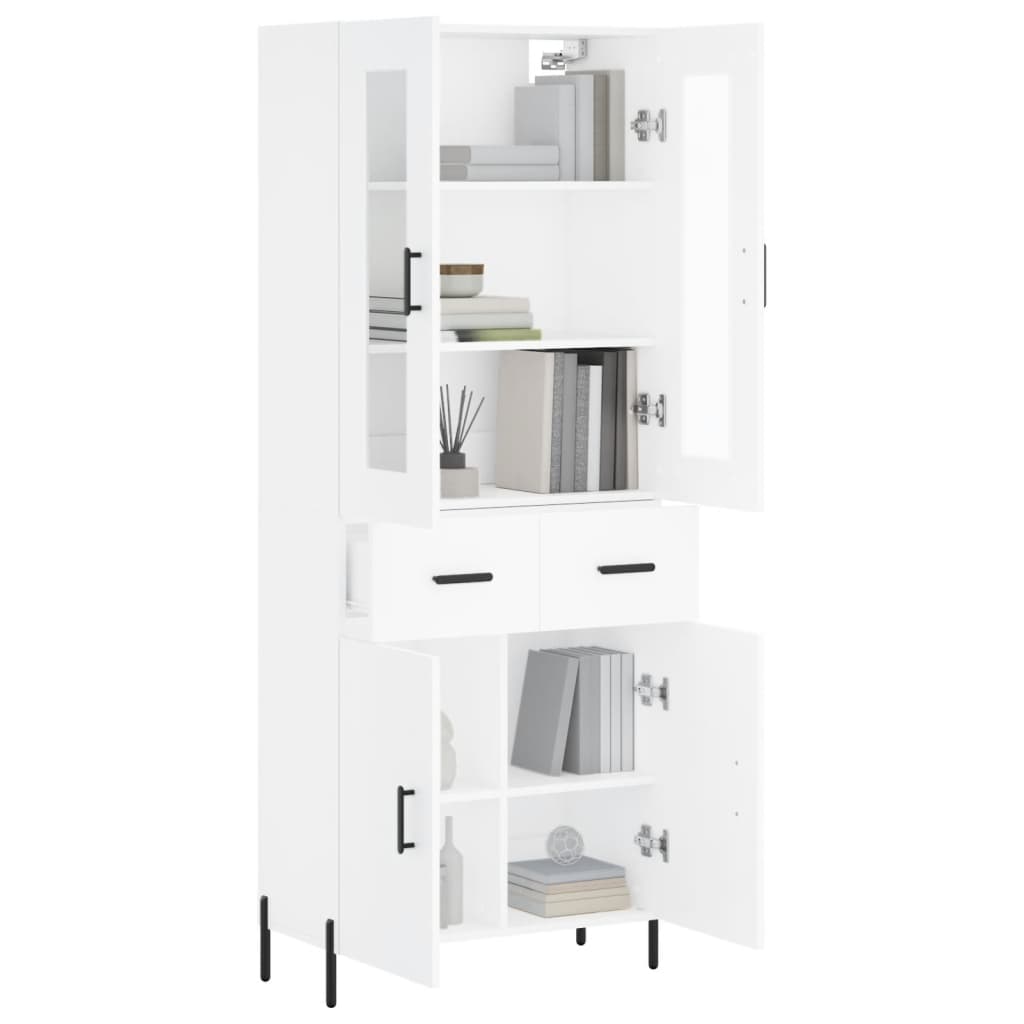 vidaXL Skříň highboard bílá 69,5 x 34 x 180 cm kompozitní dřevo