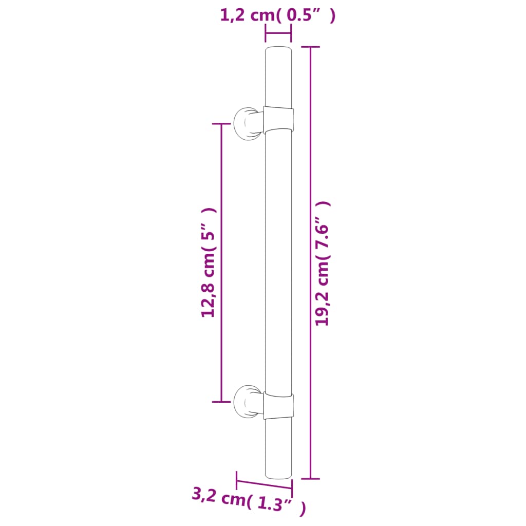 vidaXL Nábytkové úchytky 20 ks bronzové 128 mm nerezová ocel