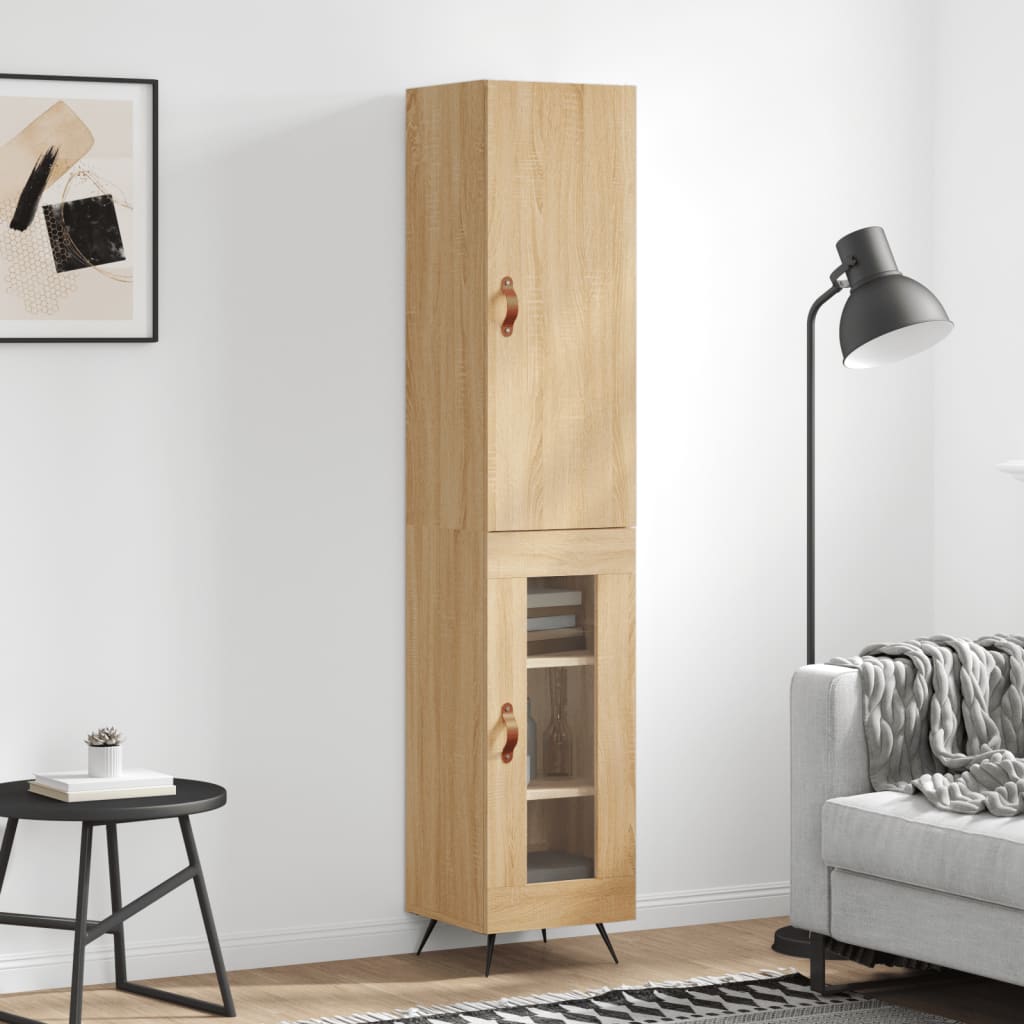 vidaXL Skříň highboard dub sonoma 34,5 x 34 x 180 cm kompozitní dřevo