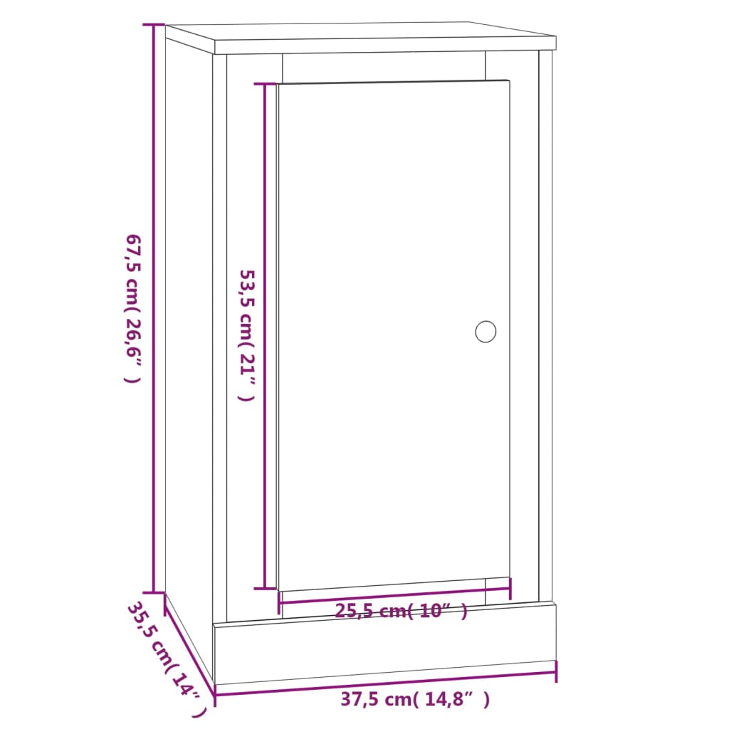 vidaXL Příborník betonově šedý 37,5 x 35,5 x 67,5 cm kompozitní dřevo