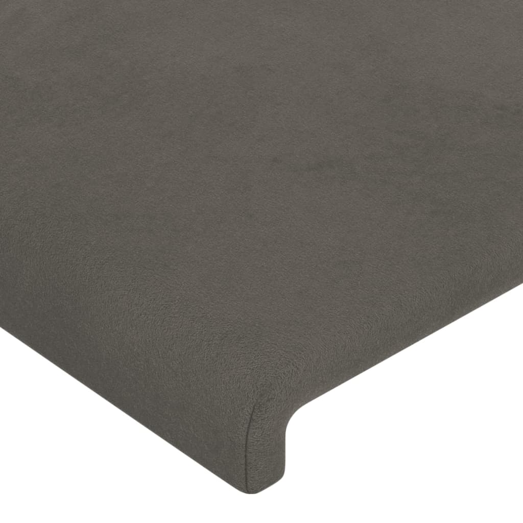 vidaXL Čelo postele typu ušák tmavě šedé 103x23x78/88 cm samet