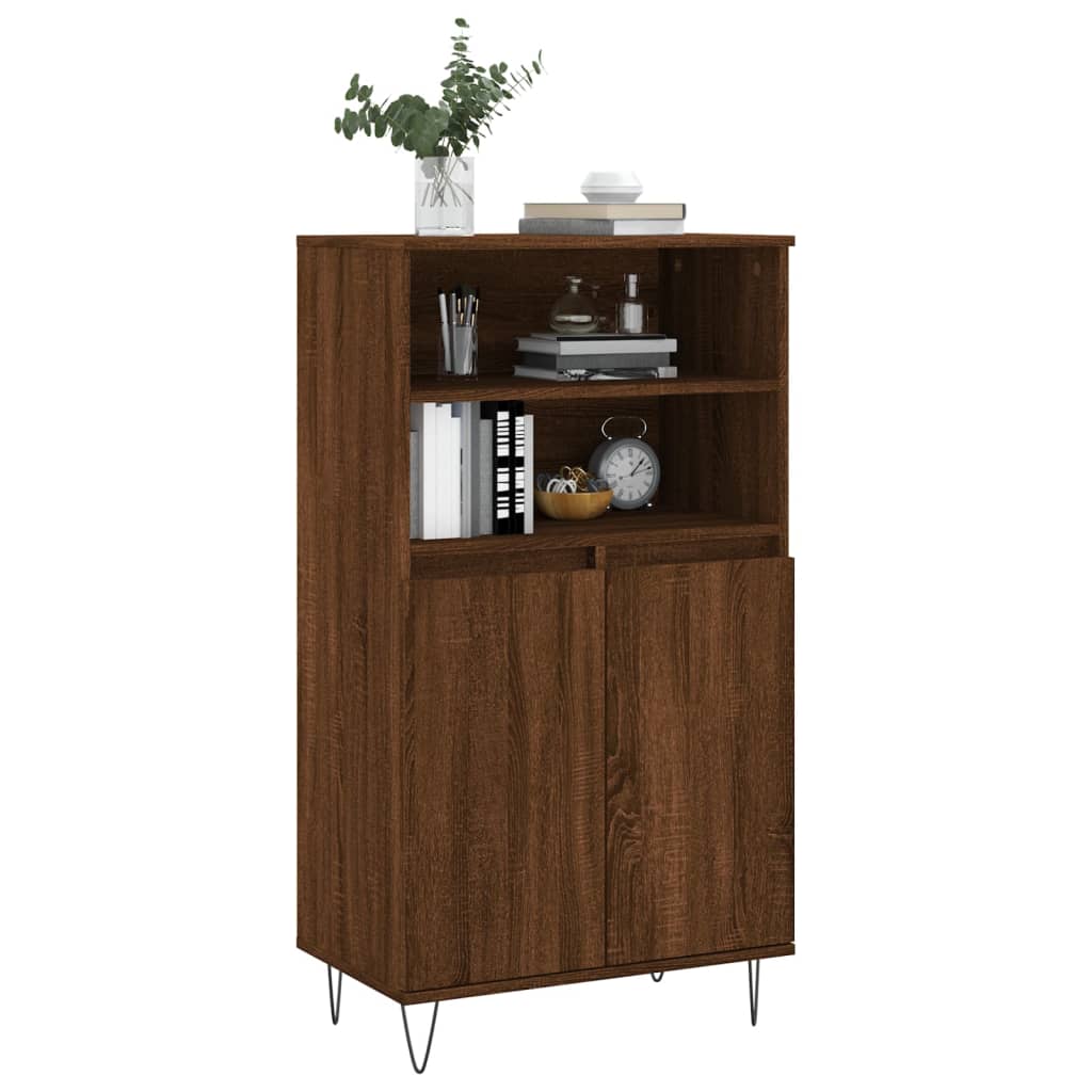 vidaXL Skříň highboard hnědý dub 60 x 36 x 110 cm kompozitní dřevo