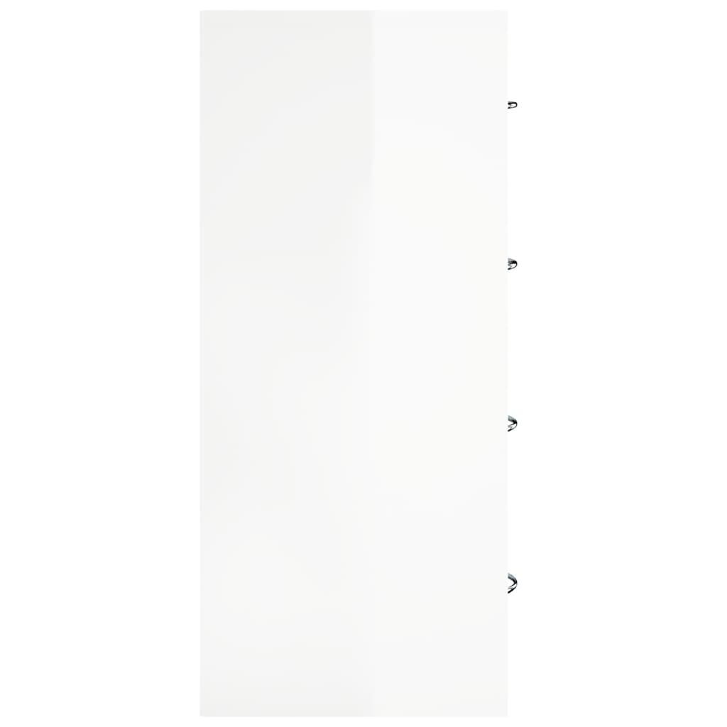 vidaXL Příborník se 4 zásuvkami 60x30,5x71 cm bílá s vysokým leskem