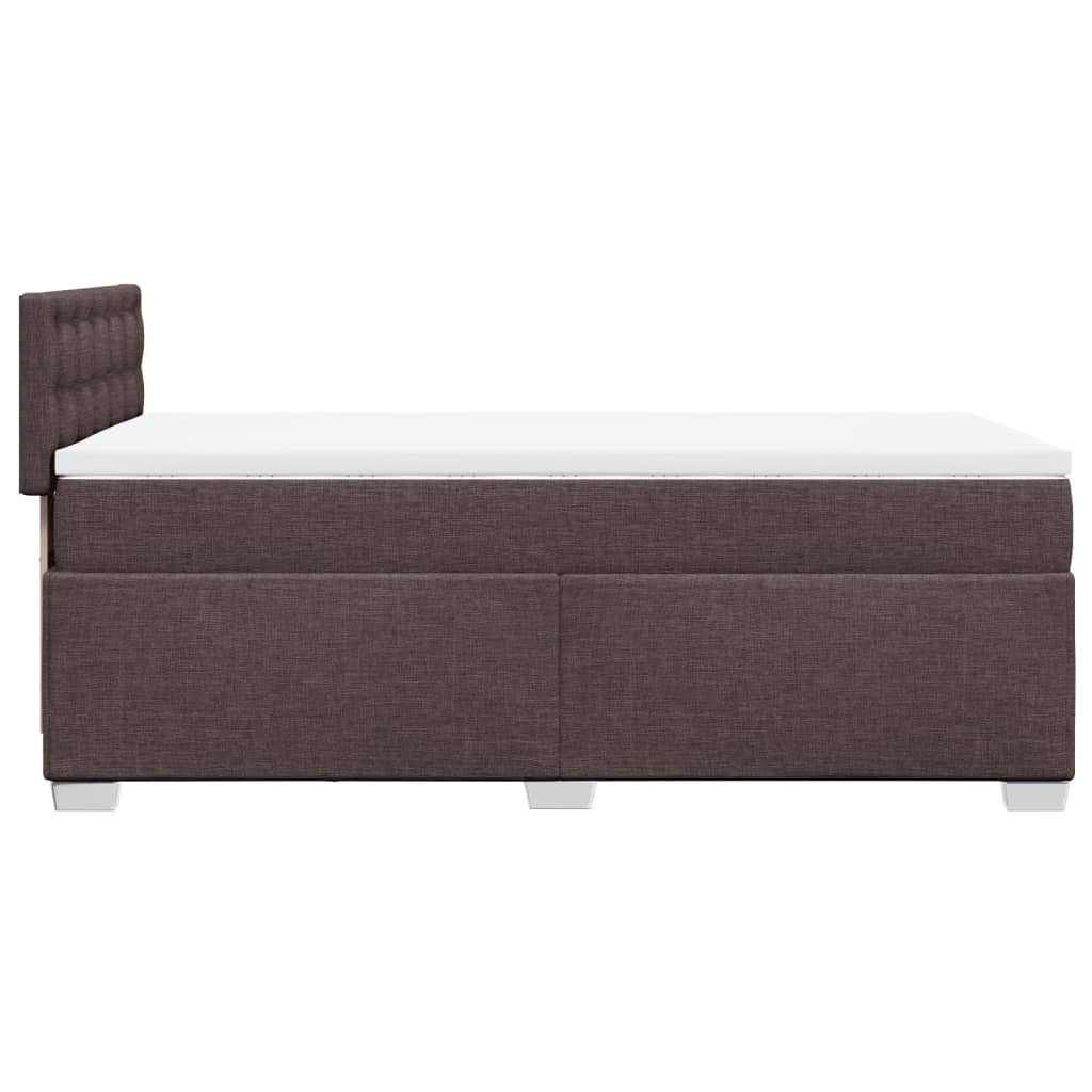 vidaXL Box spring postel s matrací tmavě hnědá 80x200 cm textil