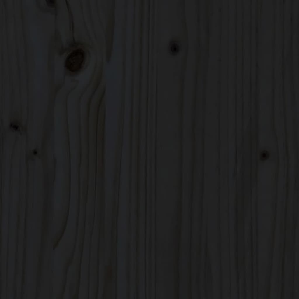 vidaXL Nástěnné police 2 ks černé 110 x 11 x 9 cm masivní borové dřevo