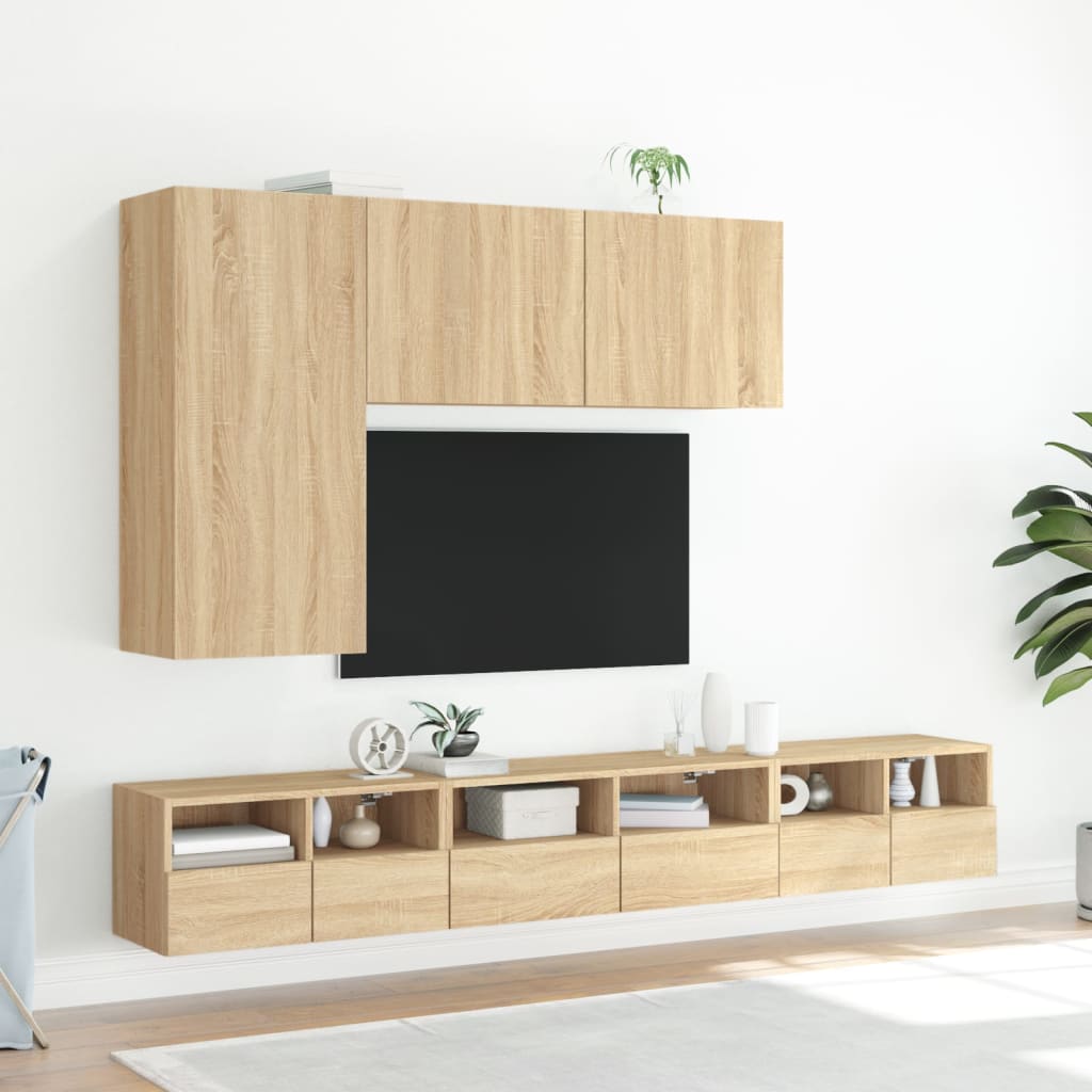 vidaXL Nástěnná TV skříňka dub sonoma 60 x 30 x 30 cm kompozitní dřevo