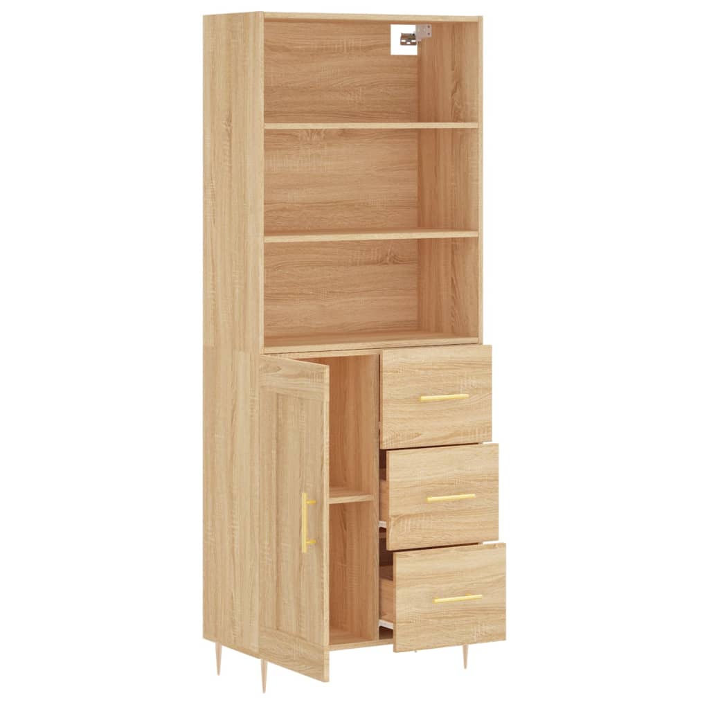 vidaXL Skříň highboard dub sonoma 69,5 x 34 x 180 cm kompozitní dřevo