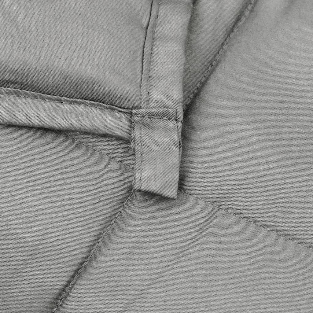 vidaXL Zátěžová deka šedá 200 x 225 cm 9 kg textil