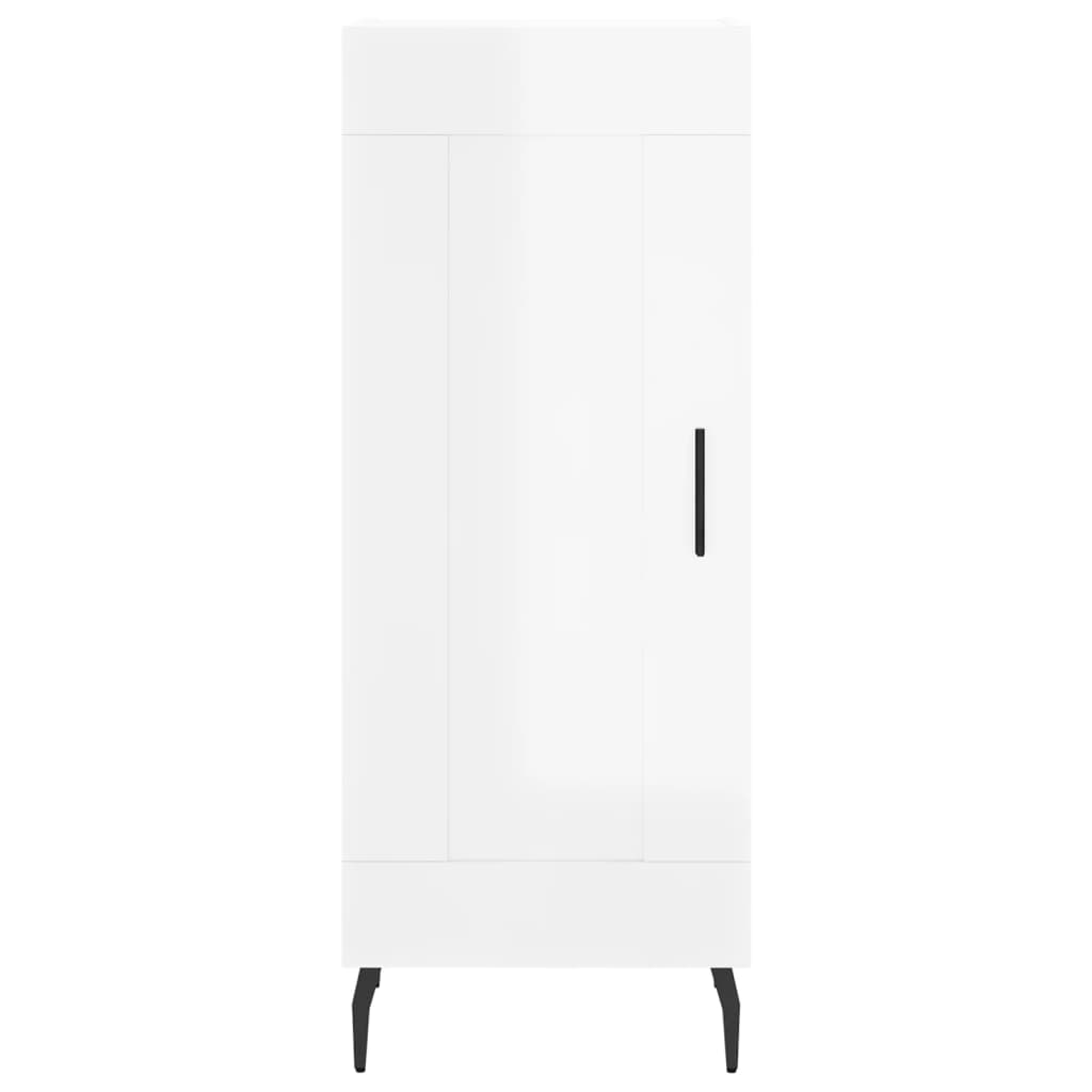 vidaXL Skříň highboard bílá s vysokým leskem 34,5x34x180 cm kompozit