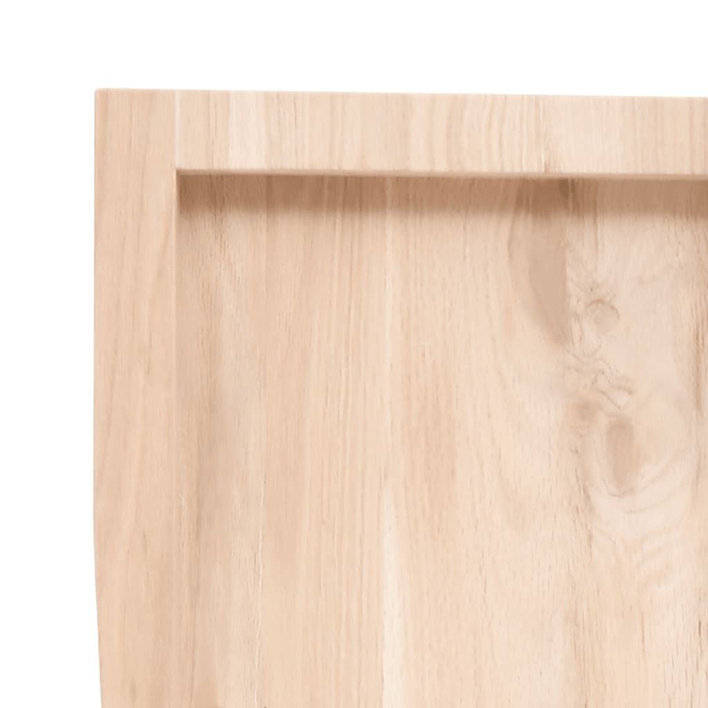 vidaXL Nástěnná police 80x30x(2-6) cm neošetřené masivní dubové dřevo
