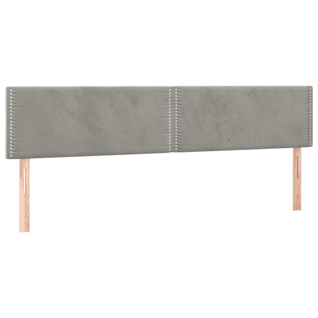 vidaXL Box spring postel s matrací světle šedá 180x200 cm samet