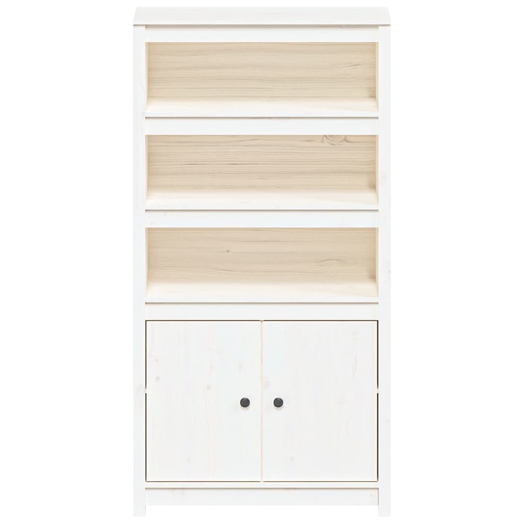 vidaXL Skříň highboard bílá 80 x 35 x 154 cm masivní borové dřevo