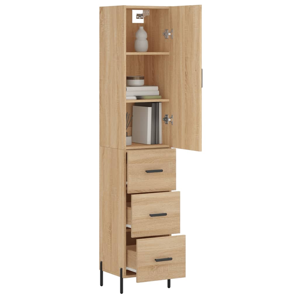 vidaXL Skříň highboard dub sonoma 34,5 x 34 x 180 cm kompozitní dřevo