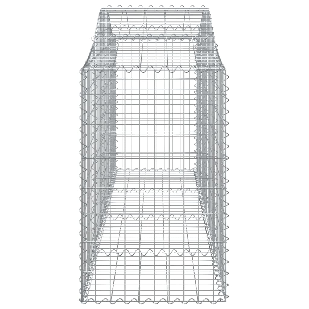 vidaXL Klenuté gabionové koše 2 ks 200x50x80/100 cm pozinkované železo