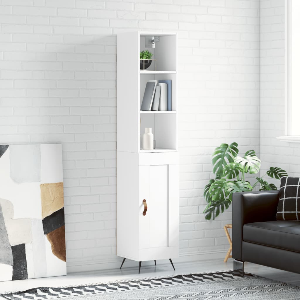 vidaXL Skříň highboard bílá 34,5 x 34 x 180 cm kompozitní dřevo