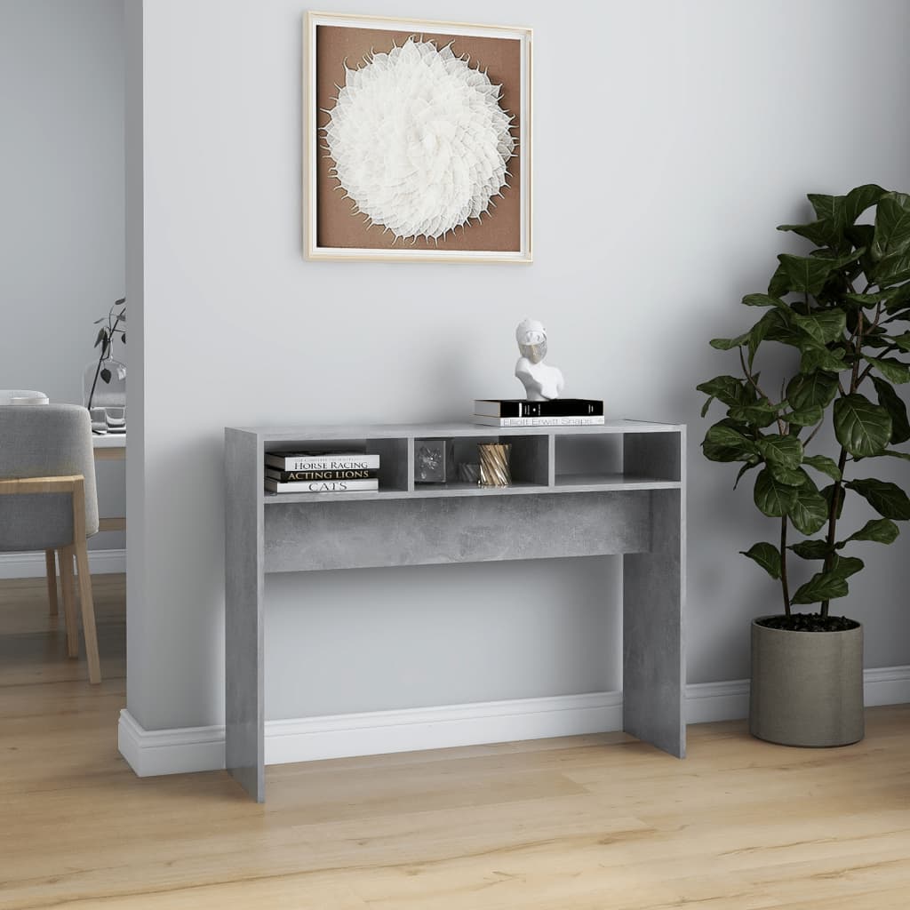 vidaXL Konzolový stolek betonově šedý 105x30x80 cm kompozitní dřevo
