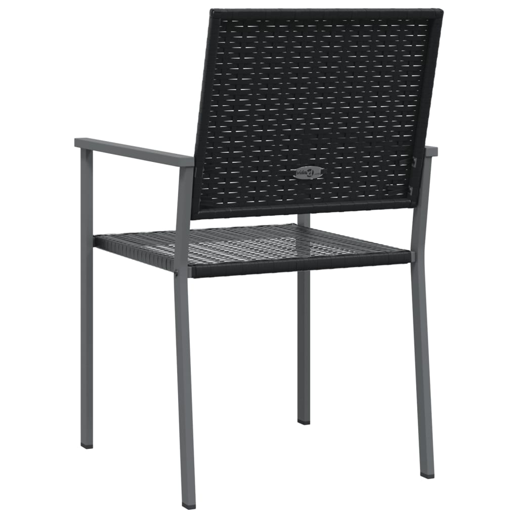 vidaXL Zahradní židle 4 ks černé 54 x 62,5 x 89 cm polyratan