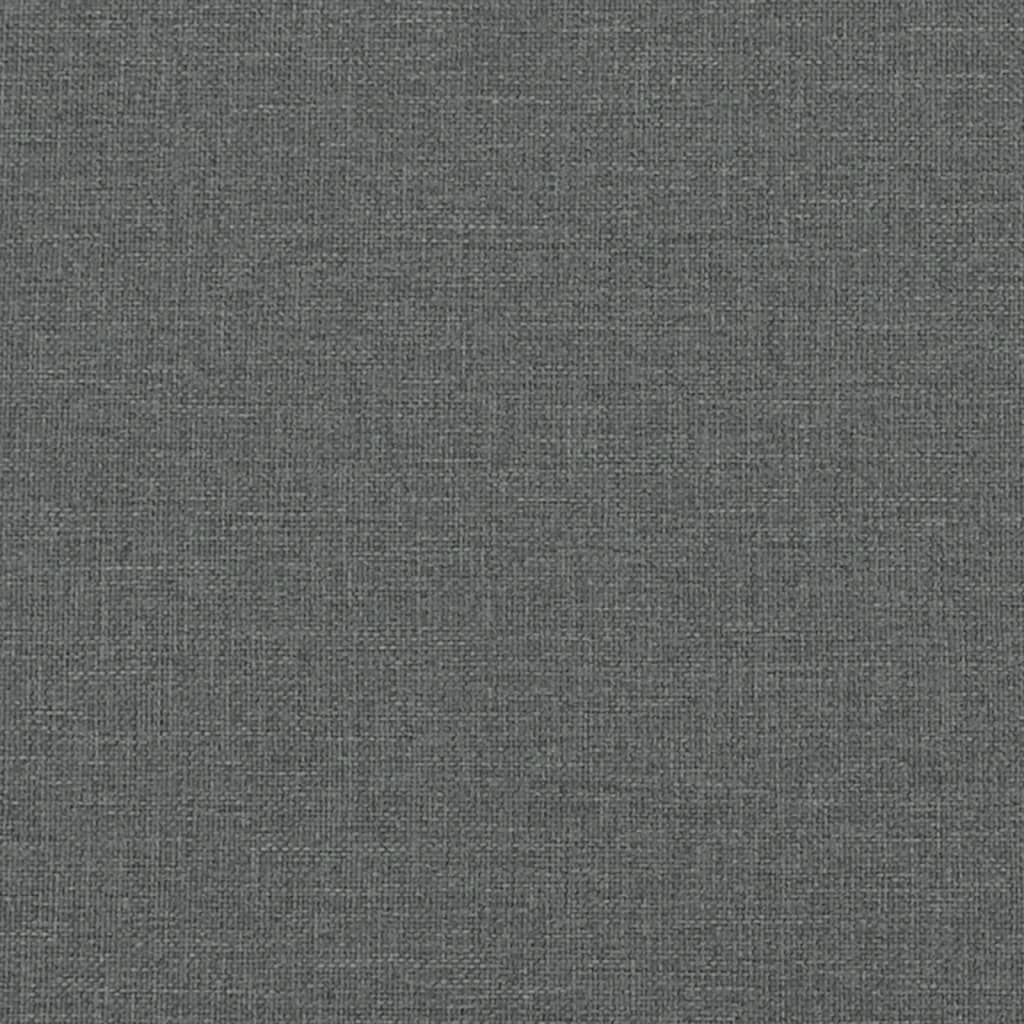 vidaXL Box spring postel s matrací tmavě šedá 100 x 200 cm textil