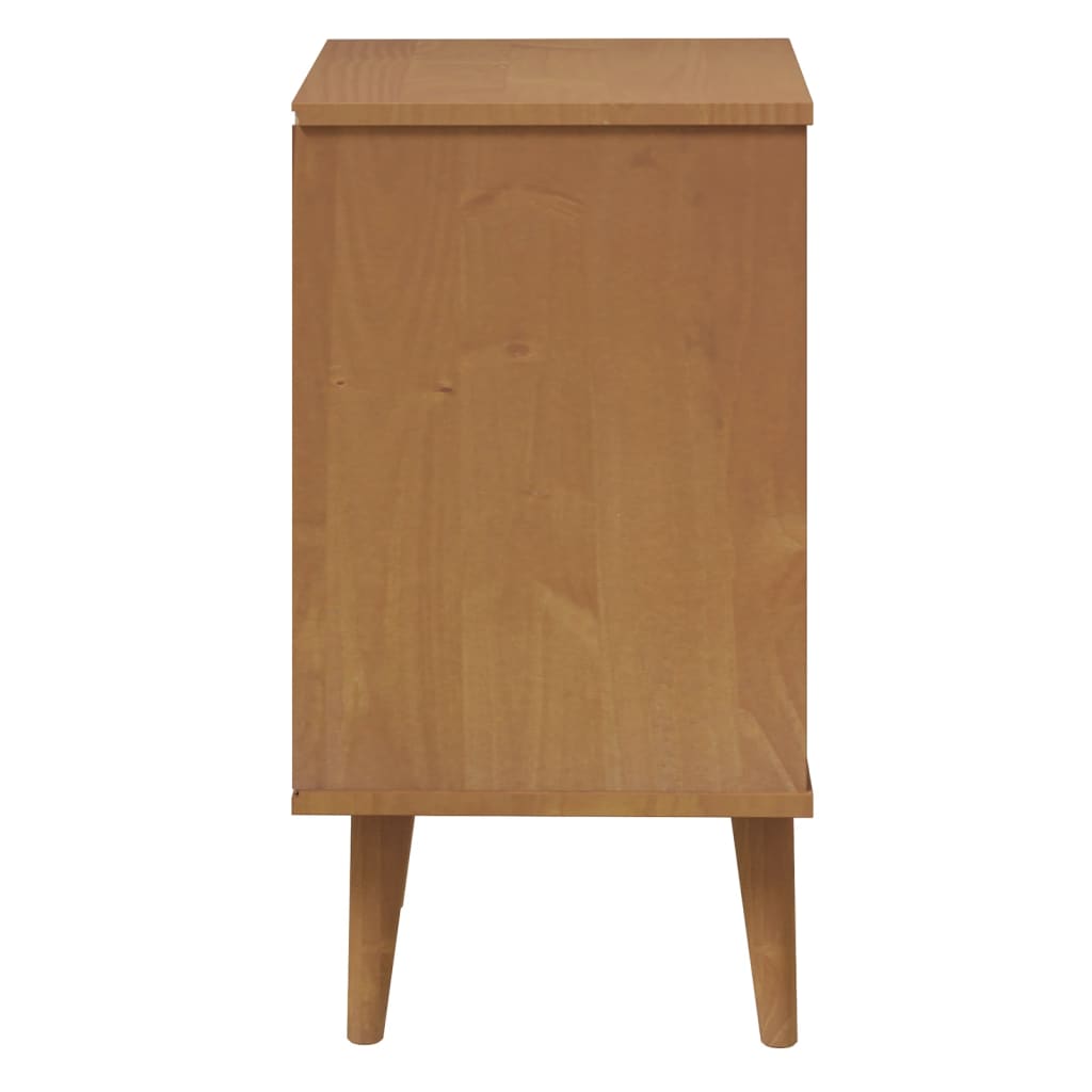 vidaXL Noční stolek MOLDE hnědý 40 x 35 x 65 cm masivní borové dřevo