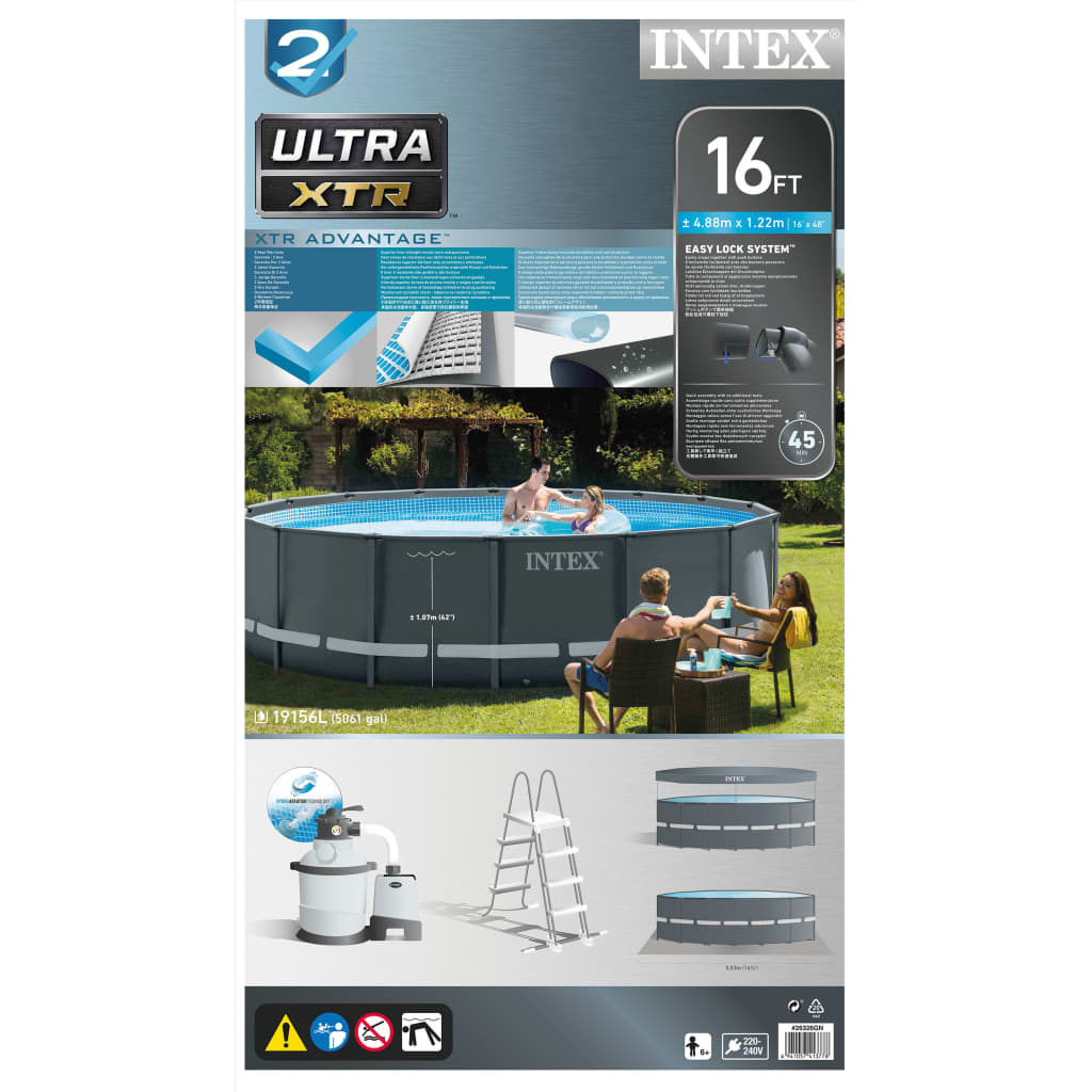 Intex Rámový bazén Ultra XTR a příslušenství kulatý 488x122 cm 26326GN