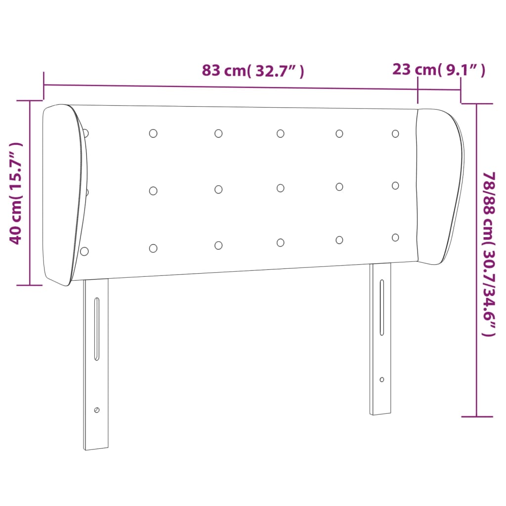 vidaXL Čelo postele typu ušák světle šedé 83x23x78/88 cm textil