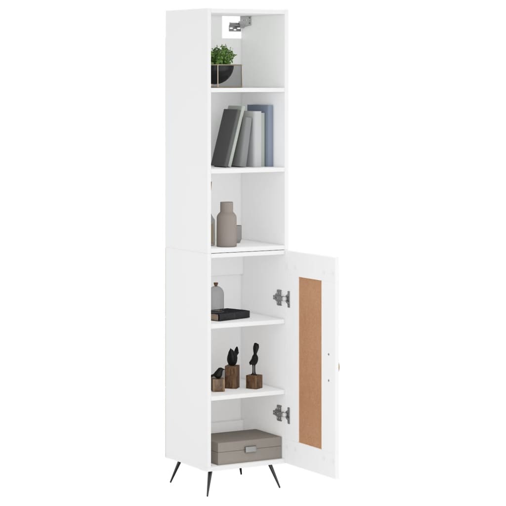 vidaXL Skříň highboard bílá 34,5 x 34 x 180 cm kompozitní dřevo