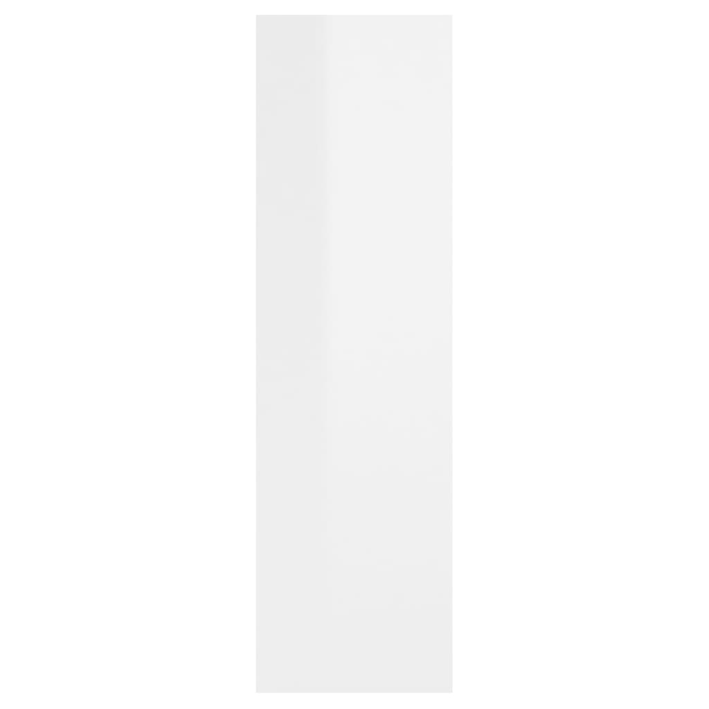 vidaXL Nástěnná police bílá s vysokým leskem 75x16x55 cm