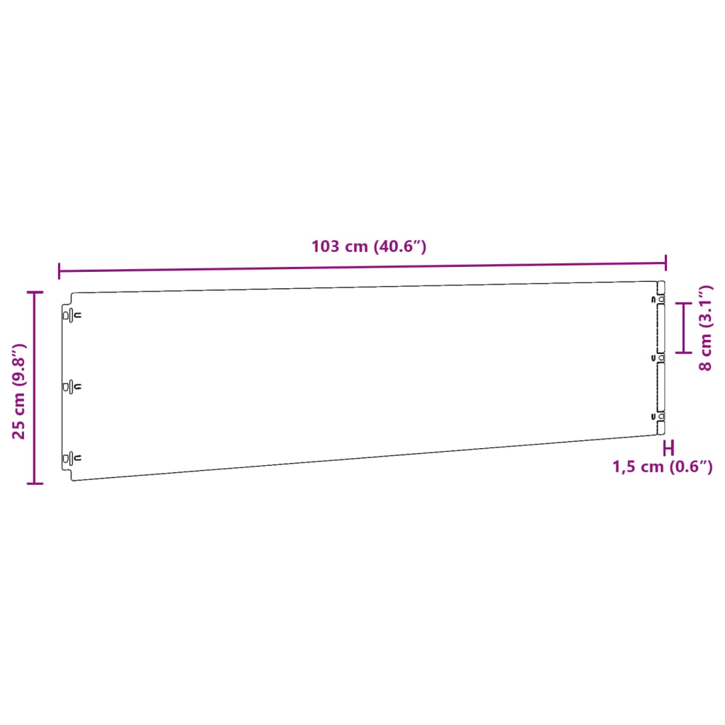 vidaXL Travní lemy 10 ks 25 x 103 cm flexibilní cortenová ocel