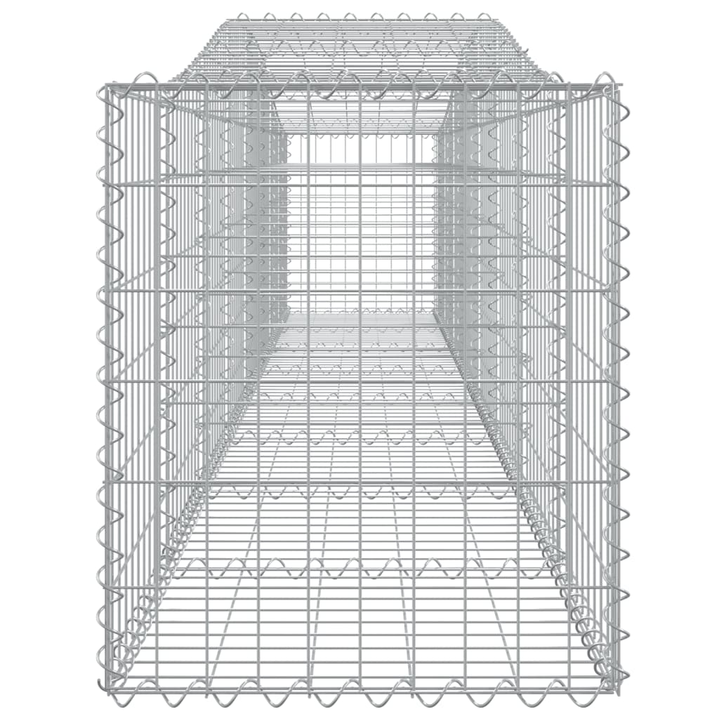 vidaXL Klenuté gabionové koše 5 ks 400x50x60/80 cm pozinkované železo