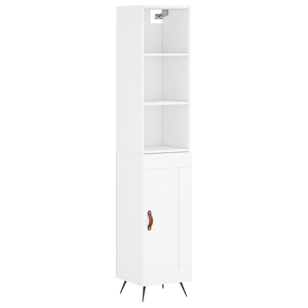 vidaXL Skříň highboard bílá 34,5 x 34 x 180 cm kompozitní dřevo