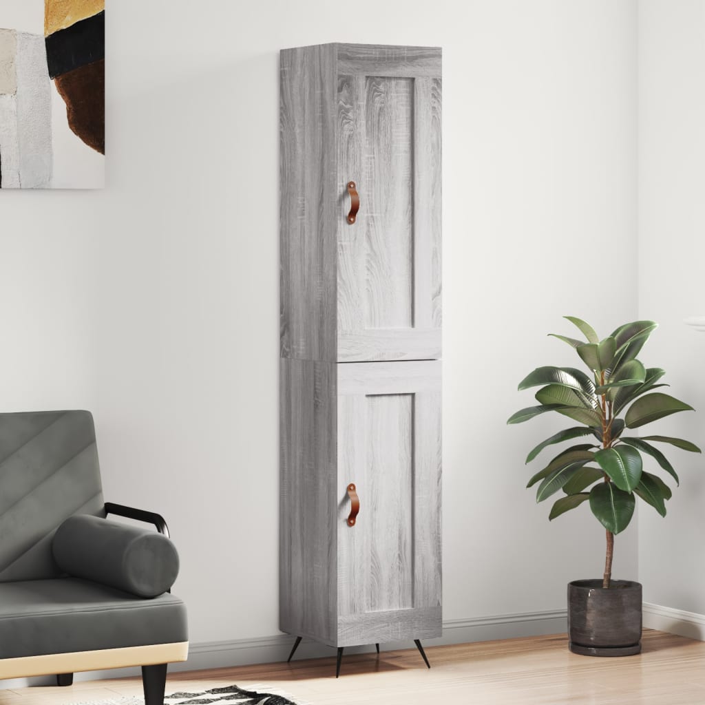 vidaXL Skříň highboard šedá sonoma 34,5 x 34 x 180 cm kompozitní dřevo