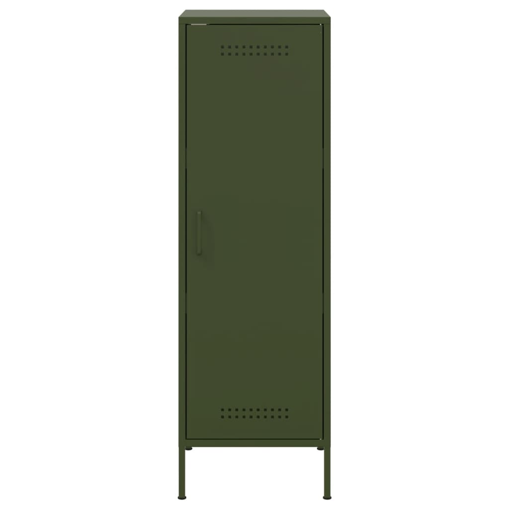 vidaXL Skříň highboard olivově zelená 36 x 39 x 113 cm ocel