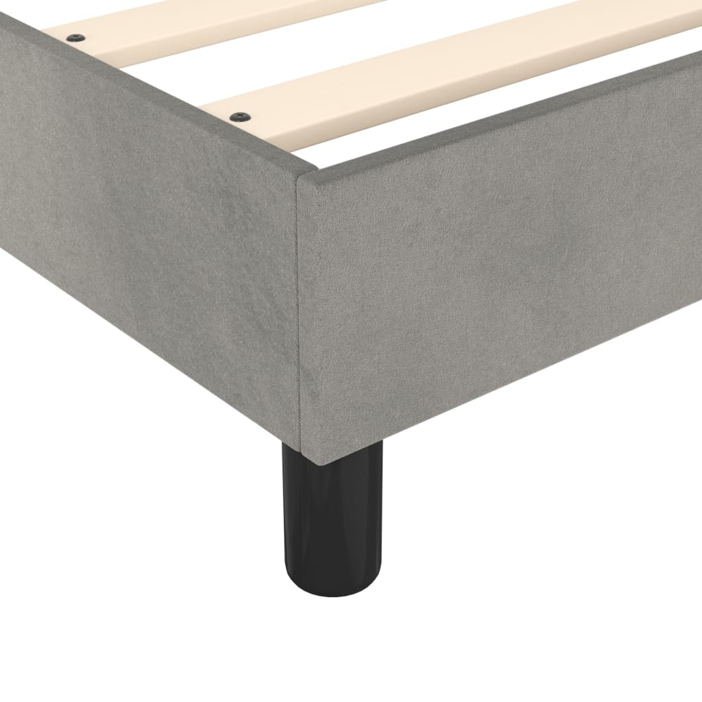 vidaXL Box spring postel s matrací světle šedá 90x200 cm samet