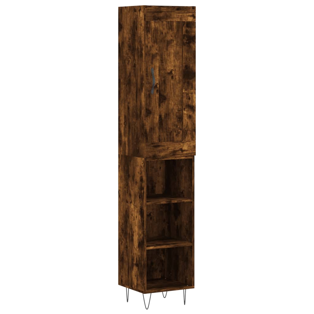 vidaXL Skříň highboard kouřový dub 34,5 x 34 x 180 cm kompozitní dřevo