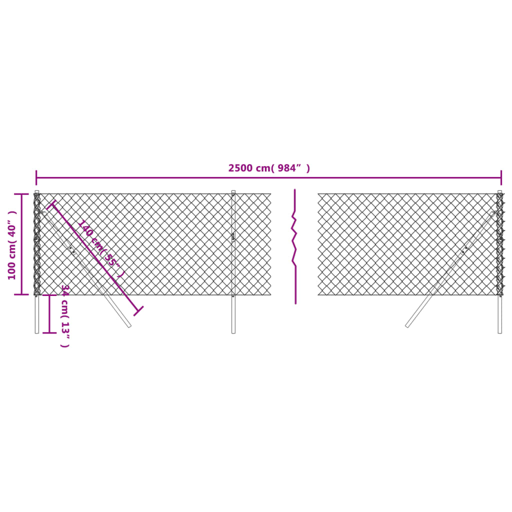 vidaXL Drátěné pletivo zelené 1 x 25 m