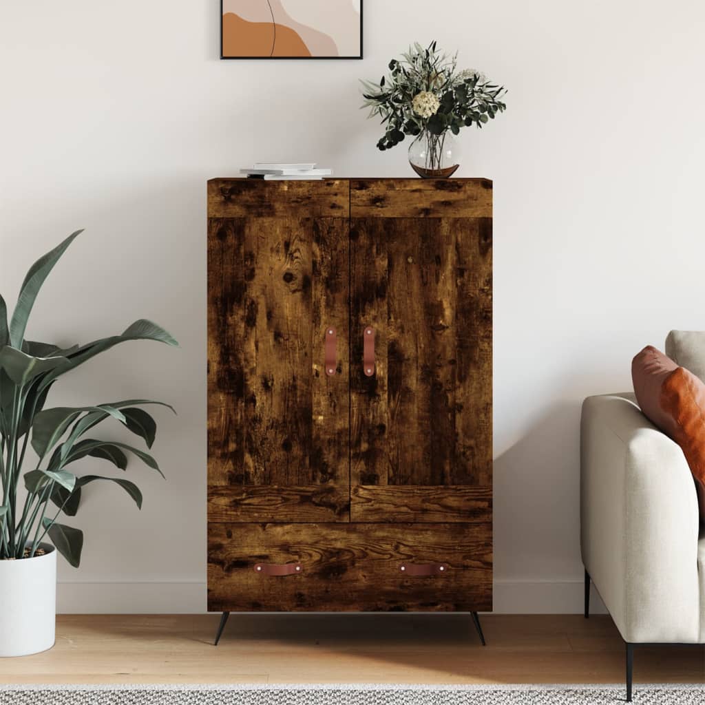 vidaXL Skříň highboard kouřový dub 69,5 x 31 x 115 cm kompozitní dřevo