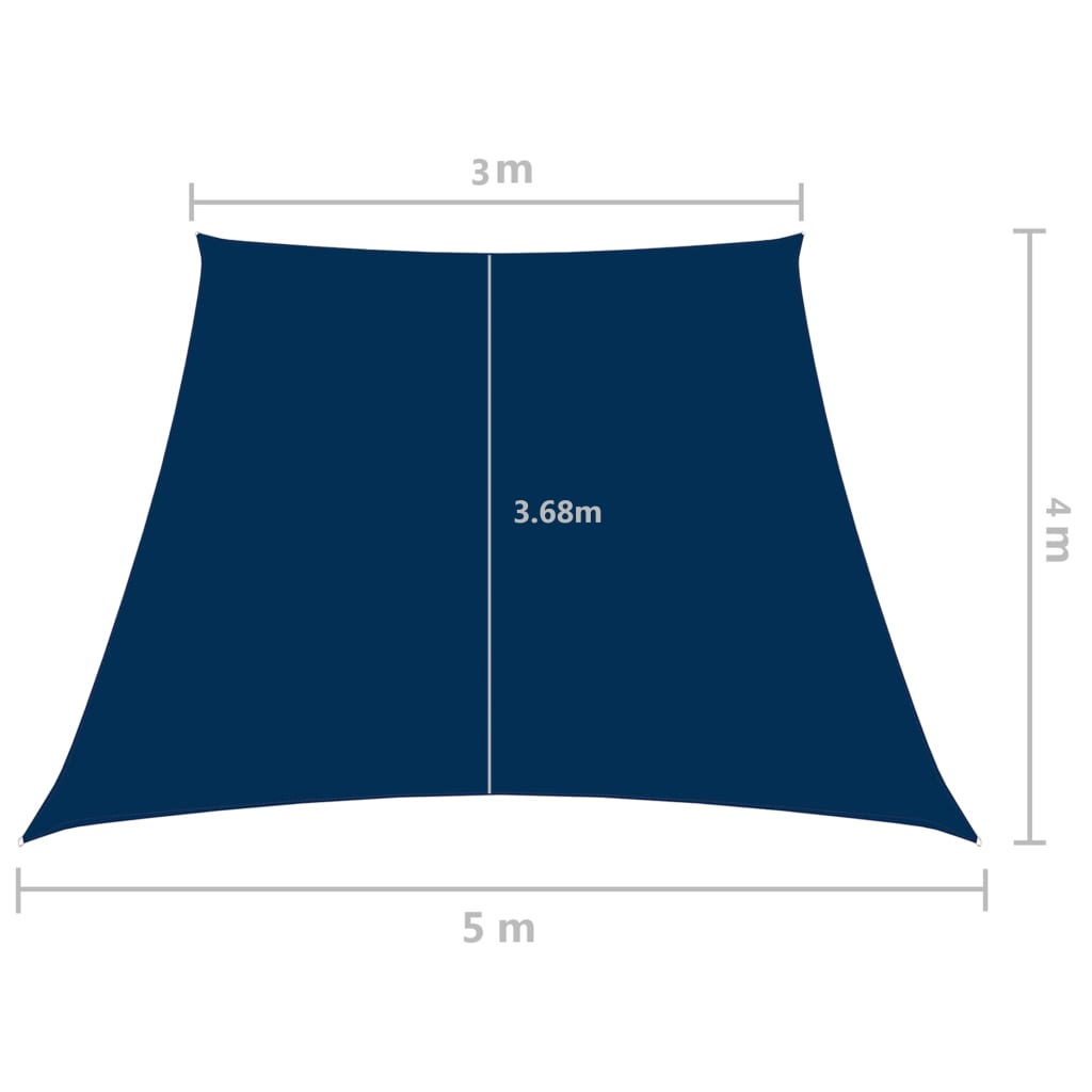 vidaXL Stínicí plachta oxfordská látka lichoběžník 3/5 x 4 m modrá