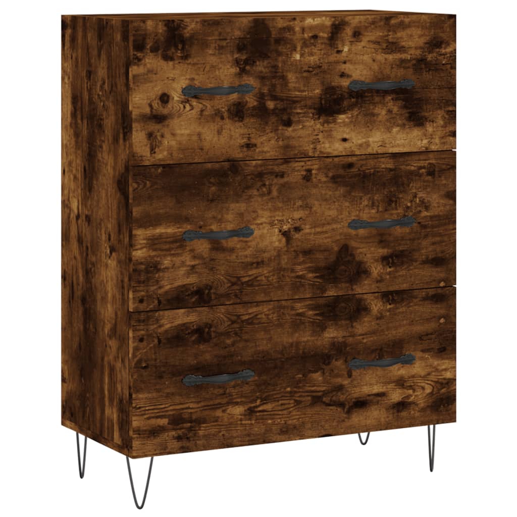 vidaXL Skříň highboard kouřový dub 69,5 x 34 x 180 cm kompozitní dřevo