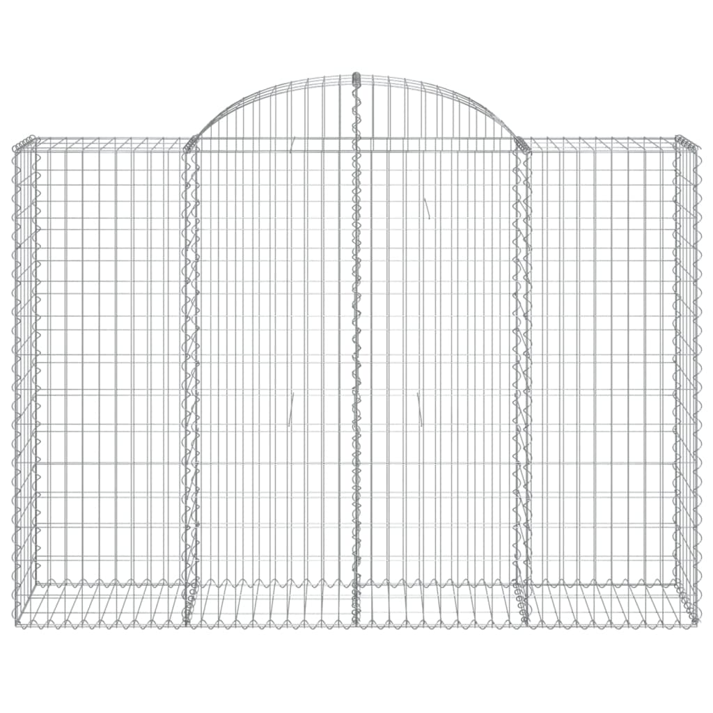 vidaXL Klenuté gabionové koše 7 ks 200x50x140/160cm pozinkované železo