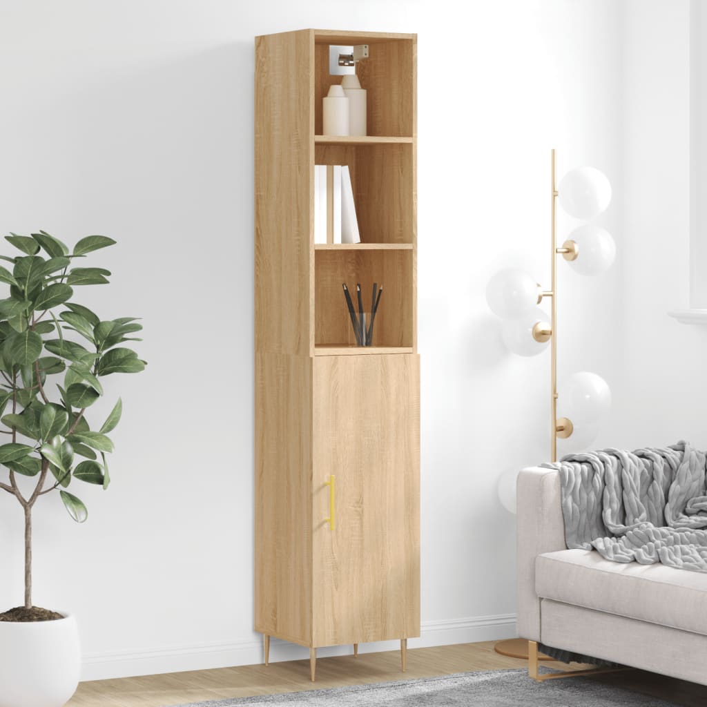 vidaXL Skříň highboard dub sonoma 34,5 x 34 x 180 cm kompozitní dřevo