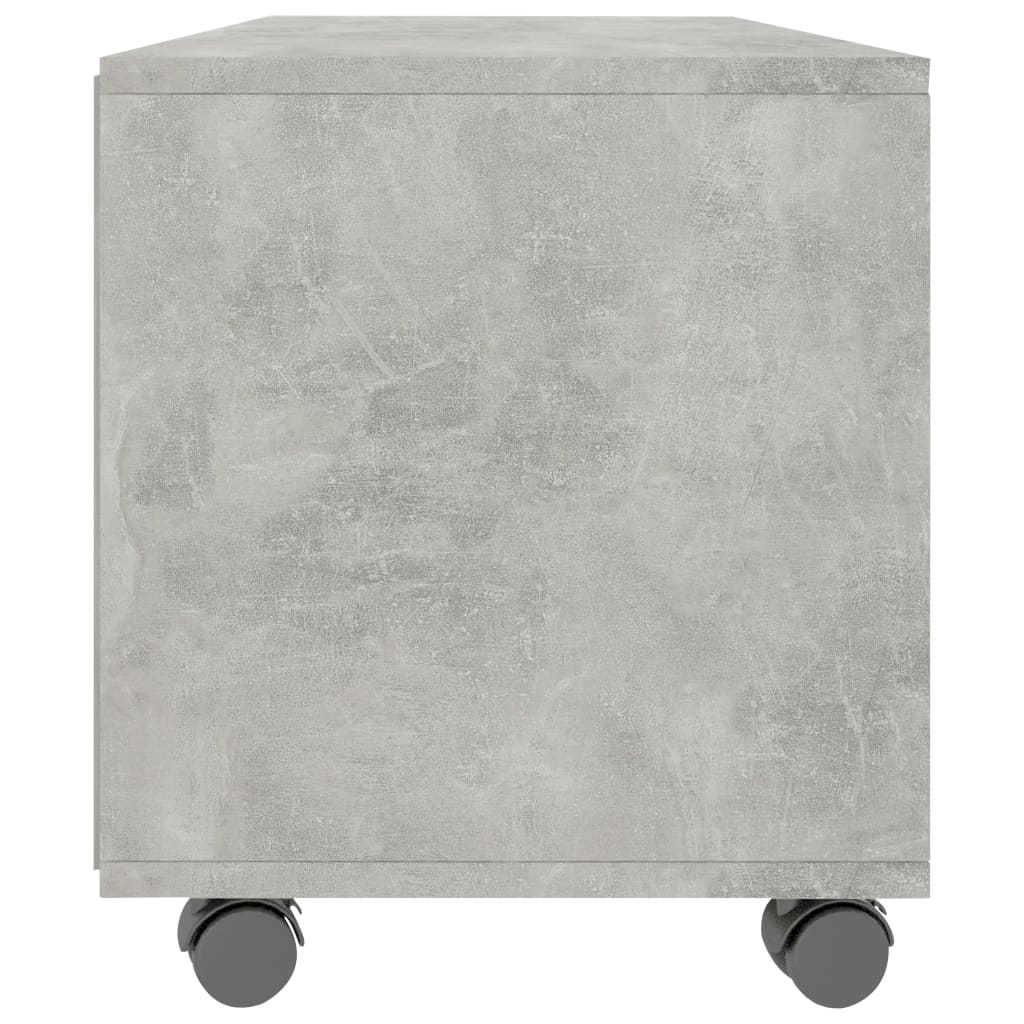 vidaXL TV stolek s kolečky betonově šedý 90x35x35 cm kompozitní dřevo