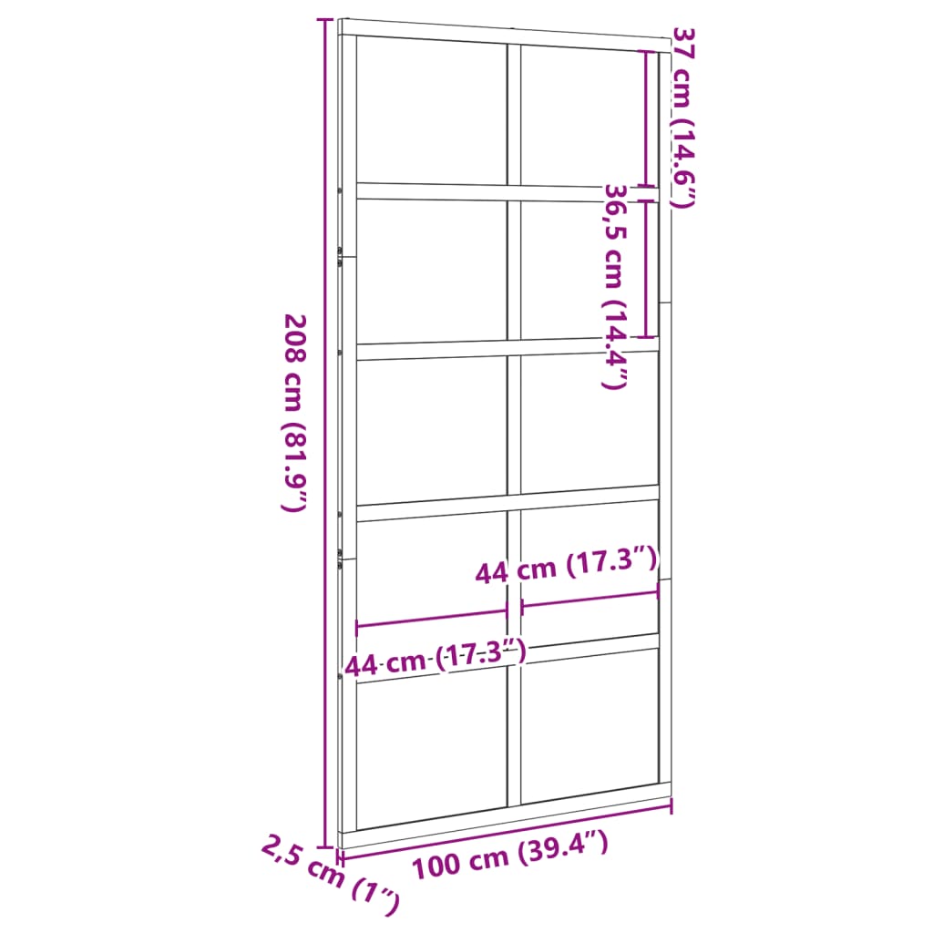 vidaXL Posuvné dveře voskově hnědé 100 x 208 cm masivní borové dřevo