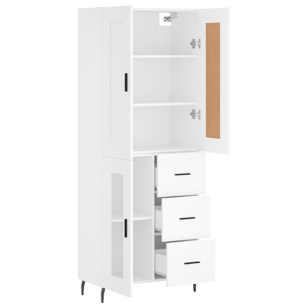 vidaXL Skříň highboard bílá 69,5 x 34 x 180 cm kompozitní dřevo