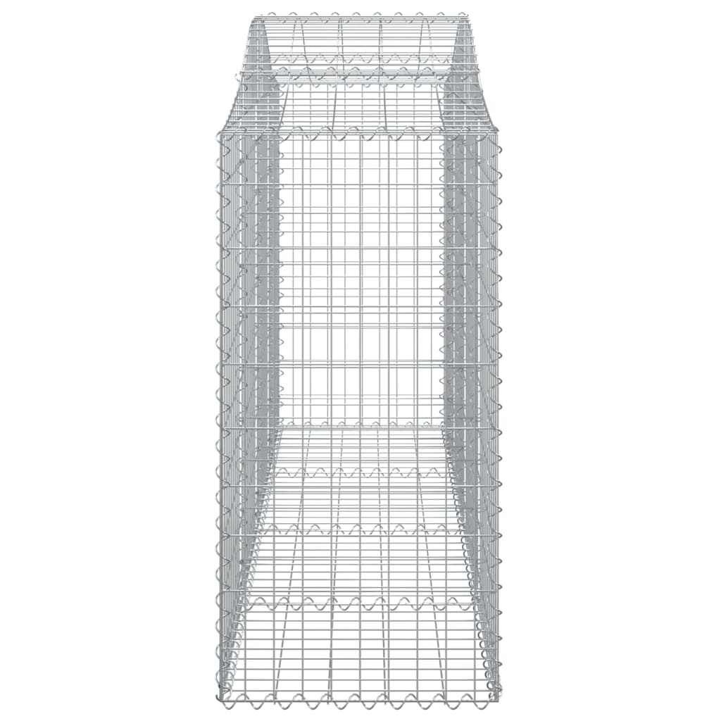 vidaXL Klenuté gabionové koše 2 ks 200x50x120/140cm pozinkované železo